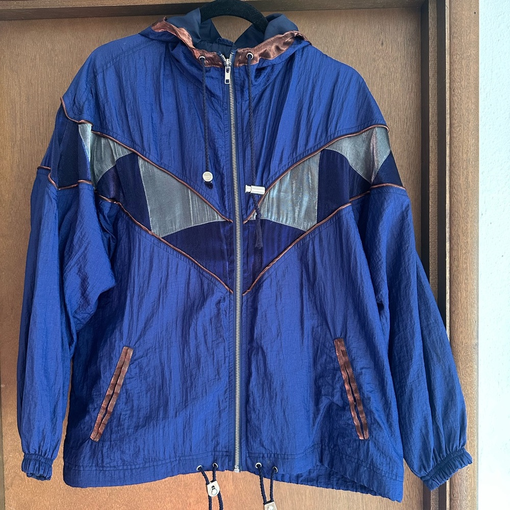 Vintage Blue and Silver light Jacket